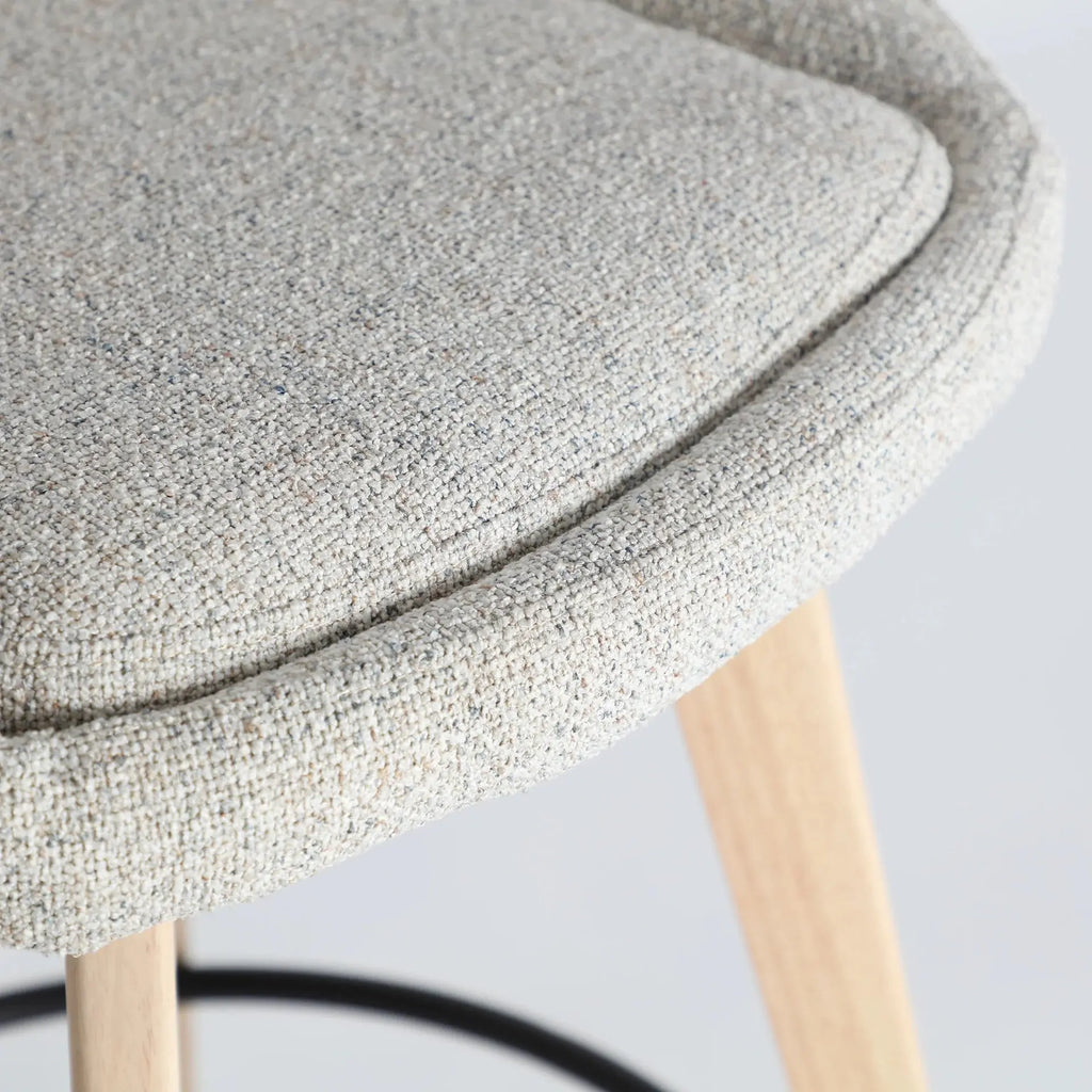 Chaise de Bar en Bois d'Hévéa ARVIEU - 49 x 50 cm KODU