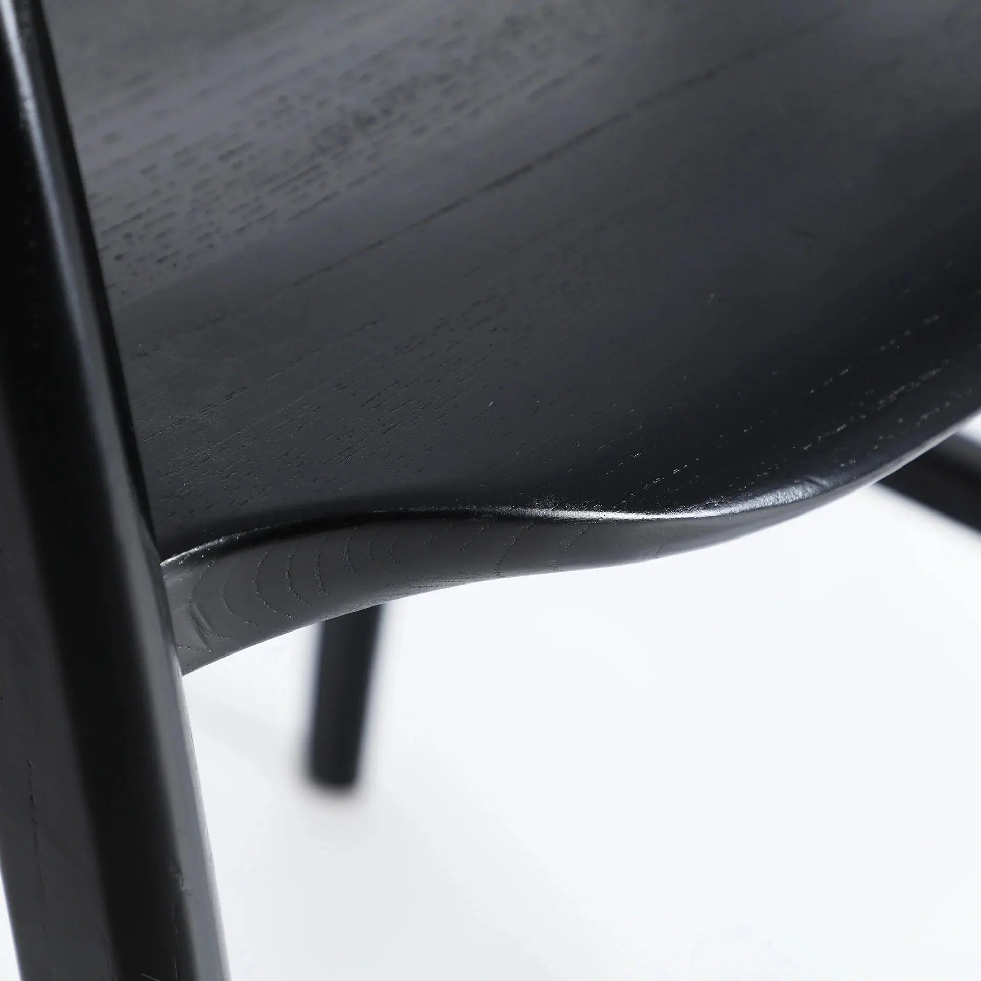 Chaise de Bar en Bois d'Orme Noir HASLOCH - 42 x 47 cm KODU