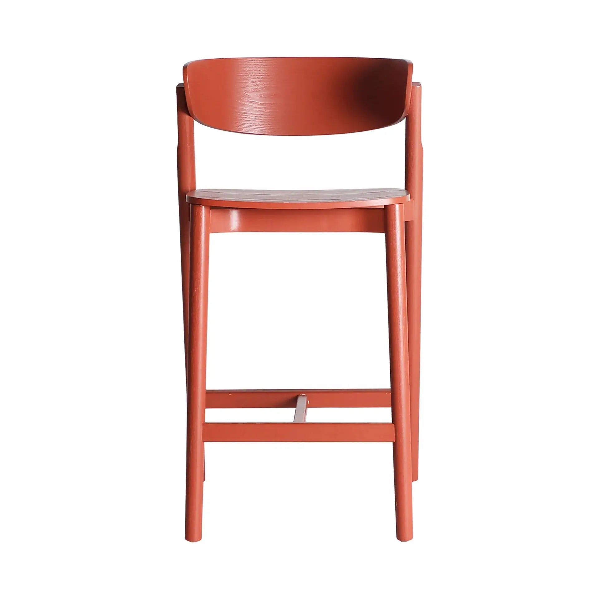 Chaise de Bar en Bois de Frêne Rouge VREDEN - 48 x 50 cm KODU