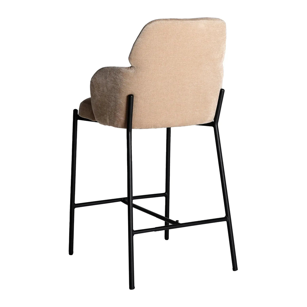 Chaise de Bar en Tissu Beige CRESSE - 48 x 48 cm KODU