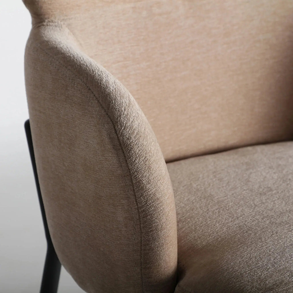 Chaise de Bar en Tissu Beige CRESSE - 48 x 48 cm KODU