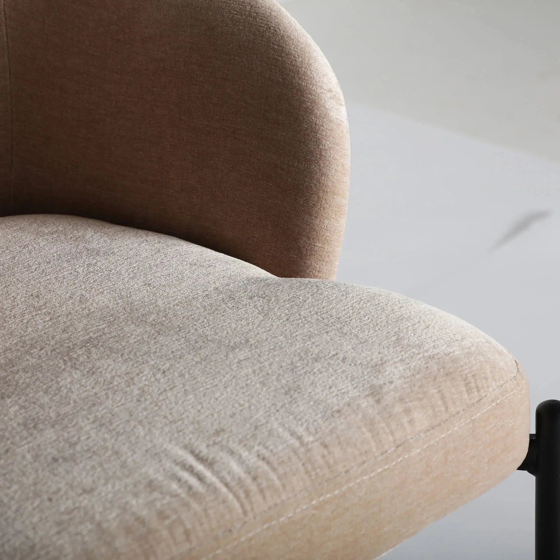Chaise de Bar en Tissu Beige CRESSE - 48 x 48 cm KODU