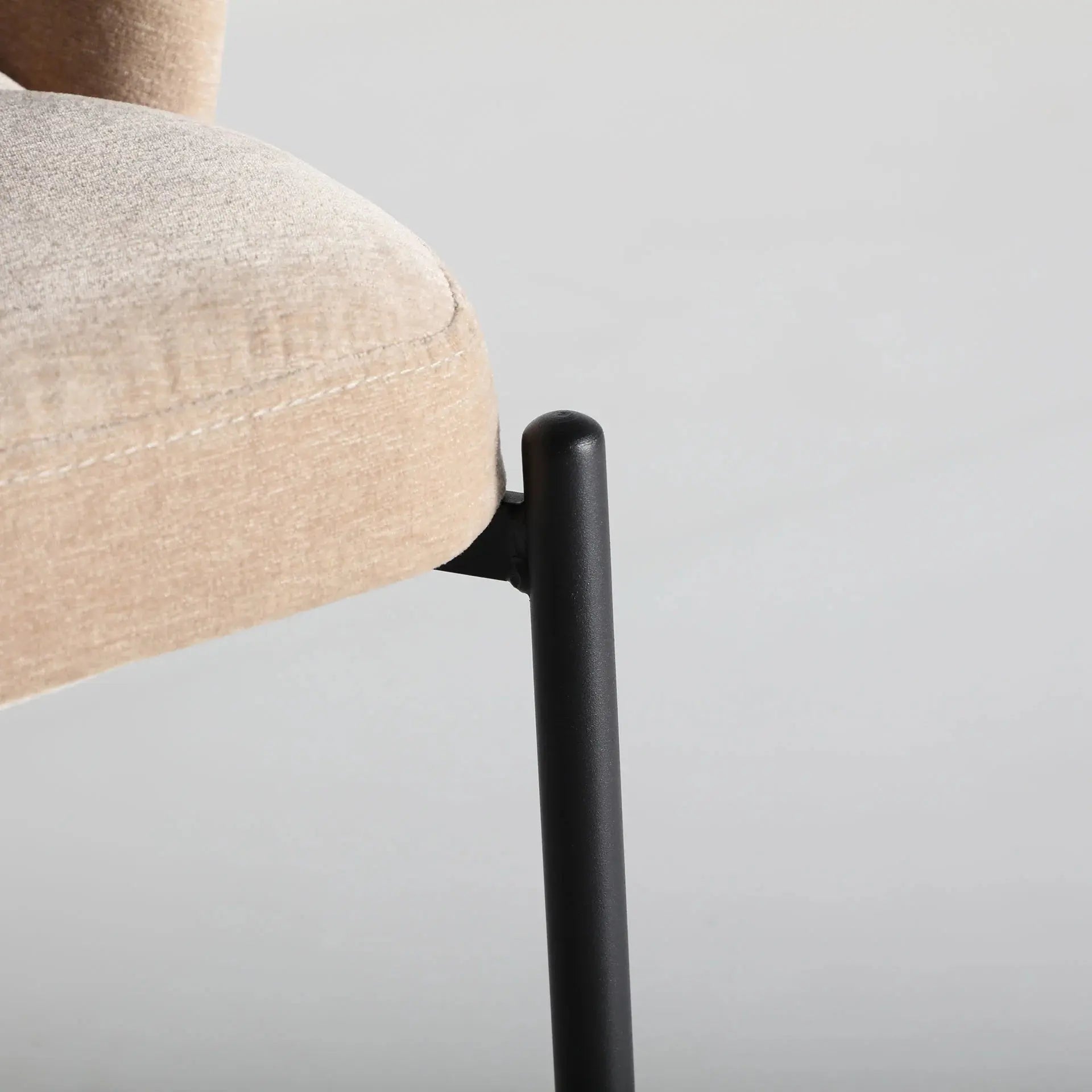 Chaise de Bar en Tissu Beige CRESSE - 48 x 48 cm KODU