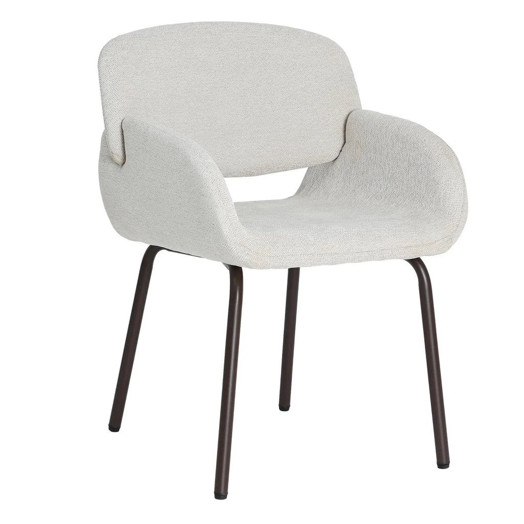 Chaise de Salle à Manger Blanc Cassé  NOOR - 54 x 56 cm KODU