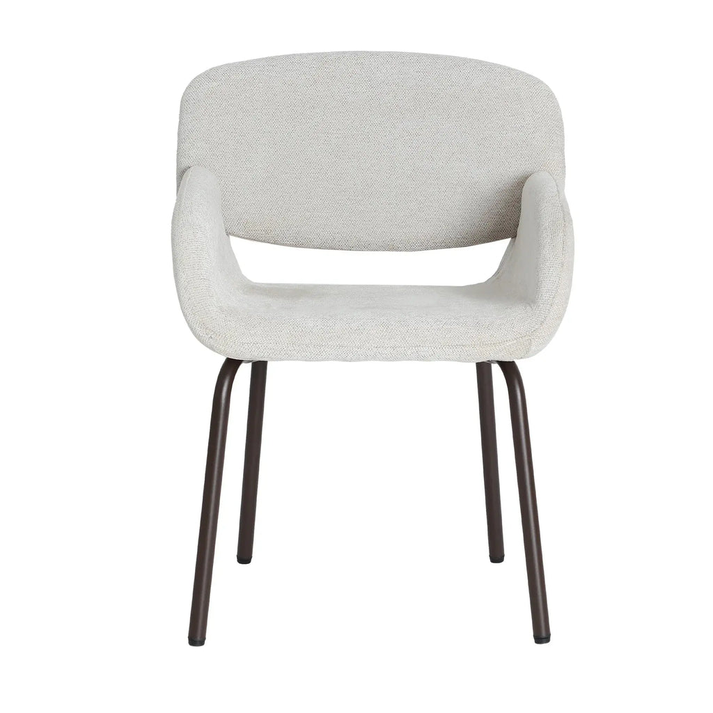 Chaise de Salle à Manger Blanc Cassé  NOOR - 54 x 56 cm KODU