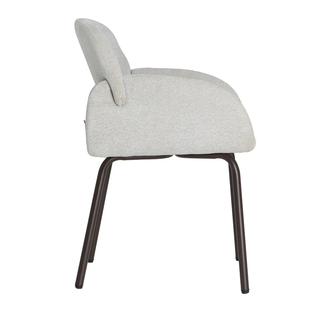 Chaise de Salle à Manger Blanc Cassé  NOOR - 54 x 56 cm KODU