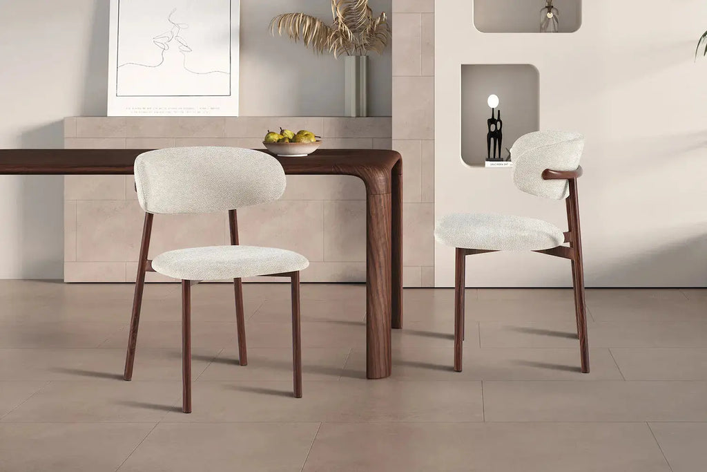 Chaise de Salle à Manger Effet Noyer INAYA - 53 x 52 cm Rousseau