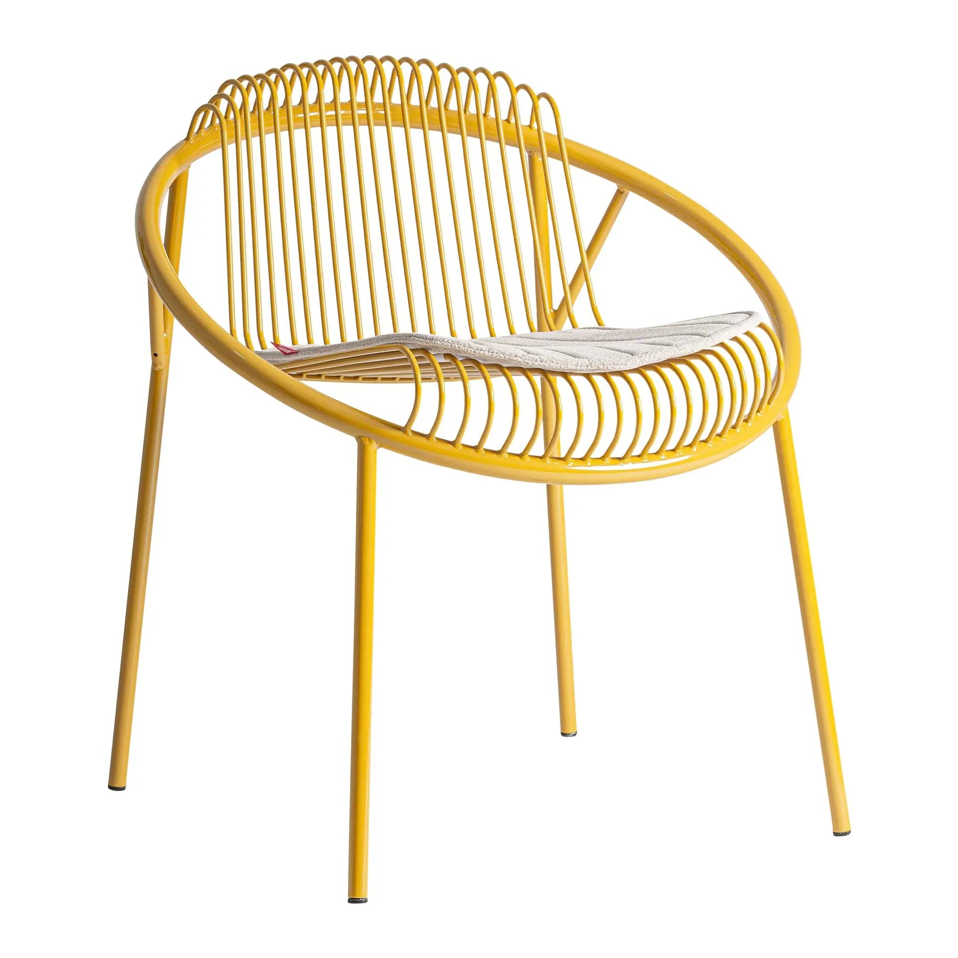 Chaise de Salle à Manger Jaune BRIENZ - 62 x 67 cm KODU