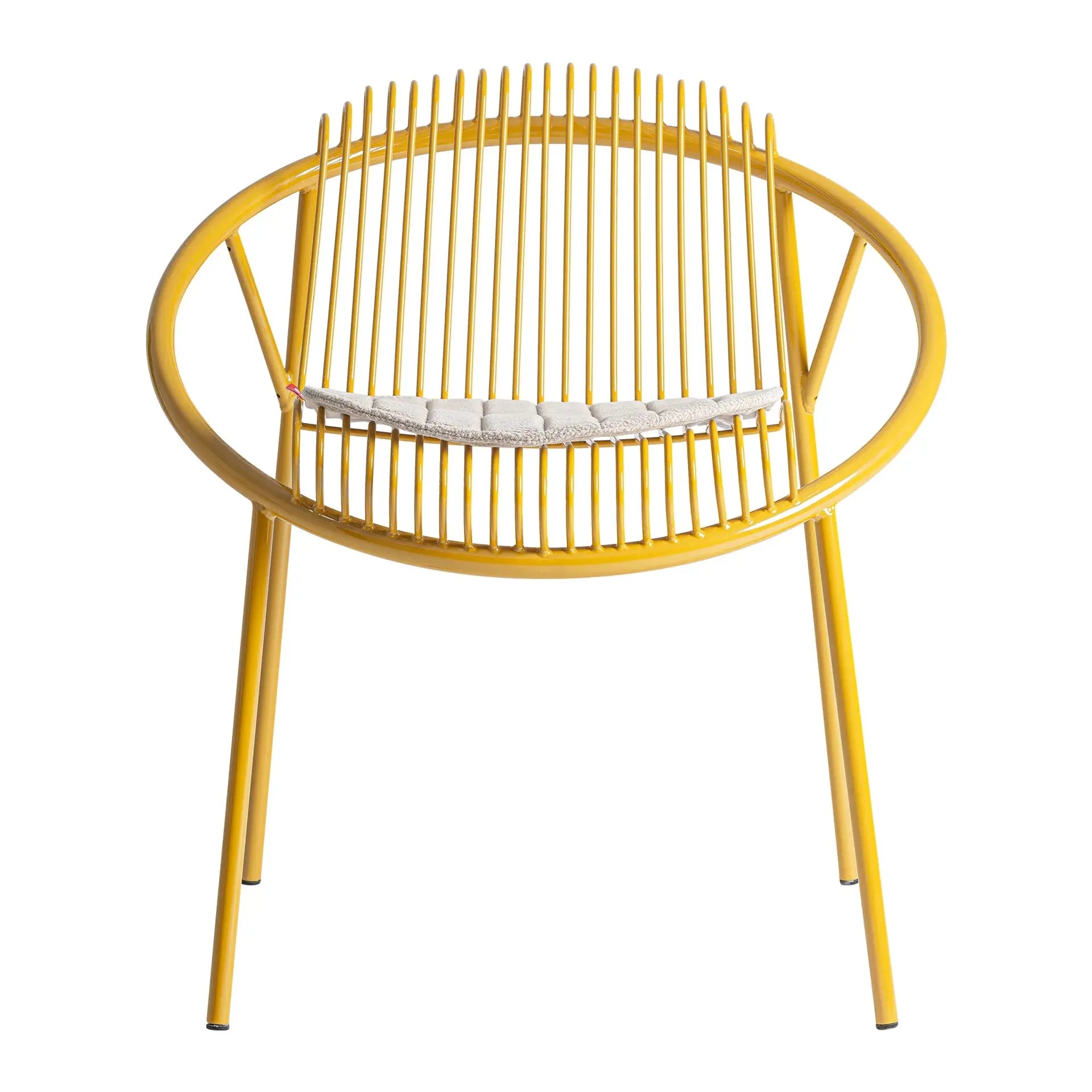 Chaise de Salle à Manger Jaune BRIENZ - 62 x 67 cm KODU
