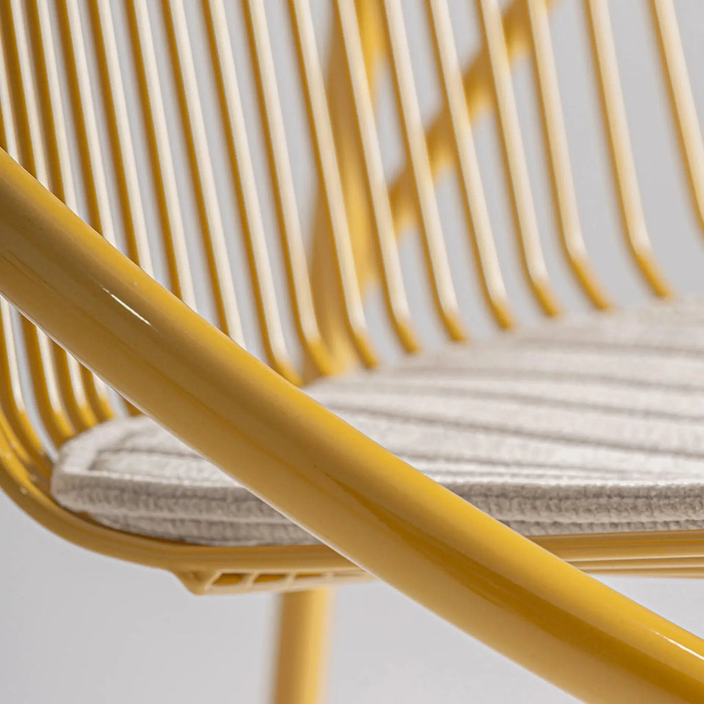 Chaise de Salle à Manger Jaune BRIENZ - 62 x 67 cm KODU