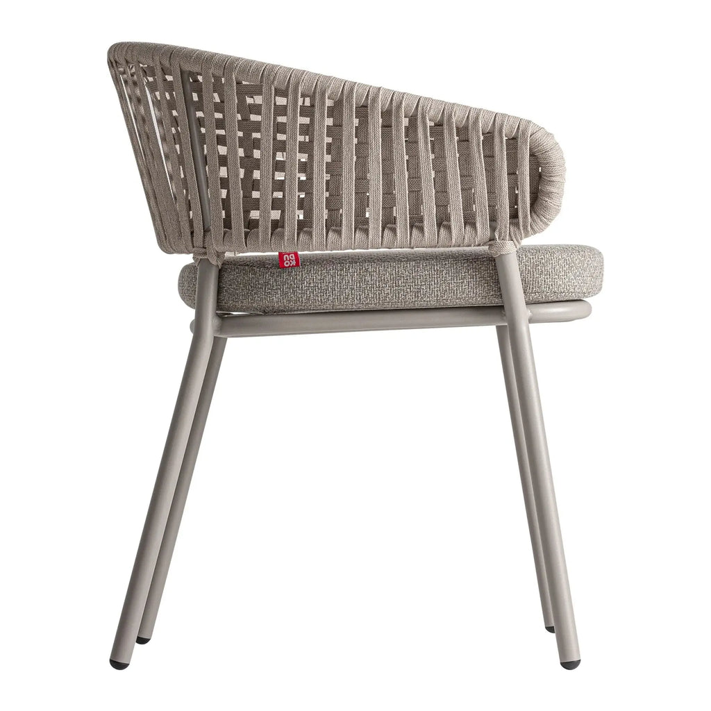 Chaise de Salle à Manger Taupe LENK - 58 x 59 cm KODU