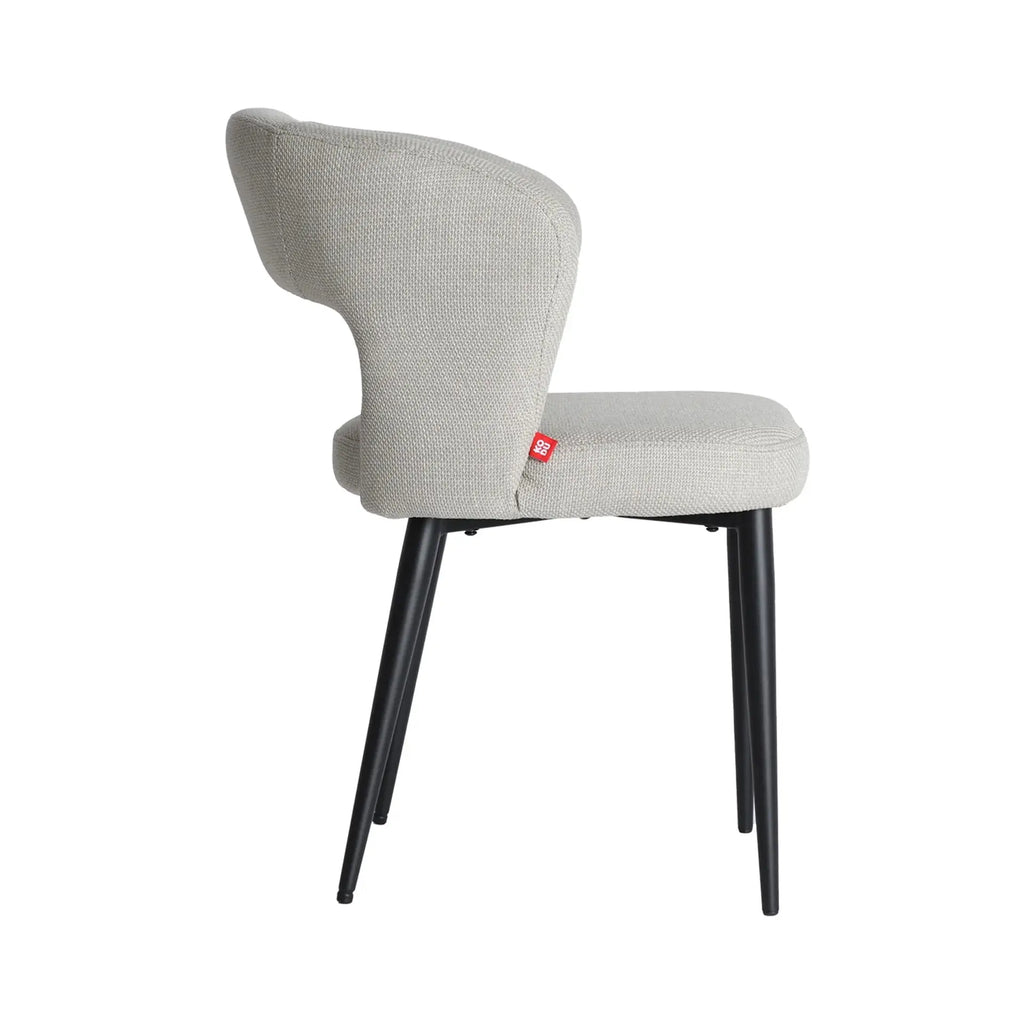 Chaise de Salle à Manger Tissu Beige FLAGNAC - 61 x 61 cm KODU