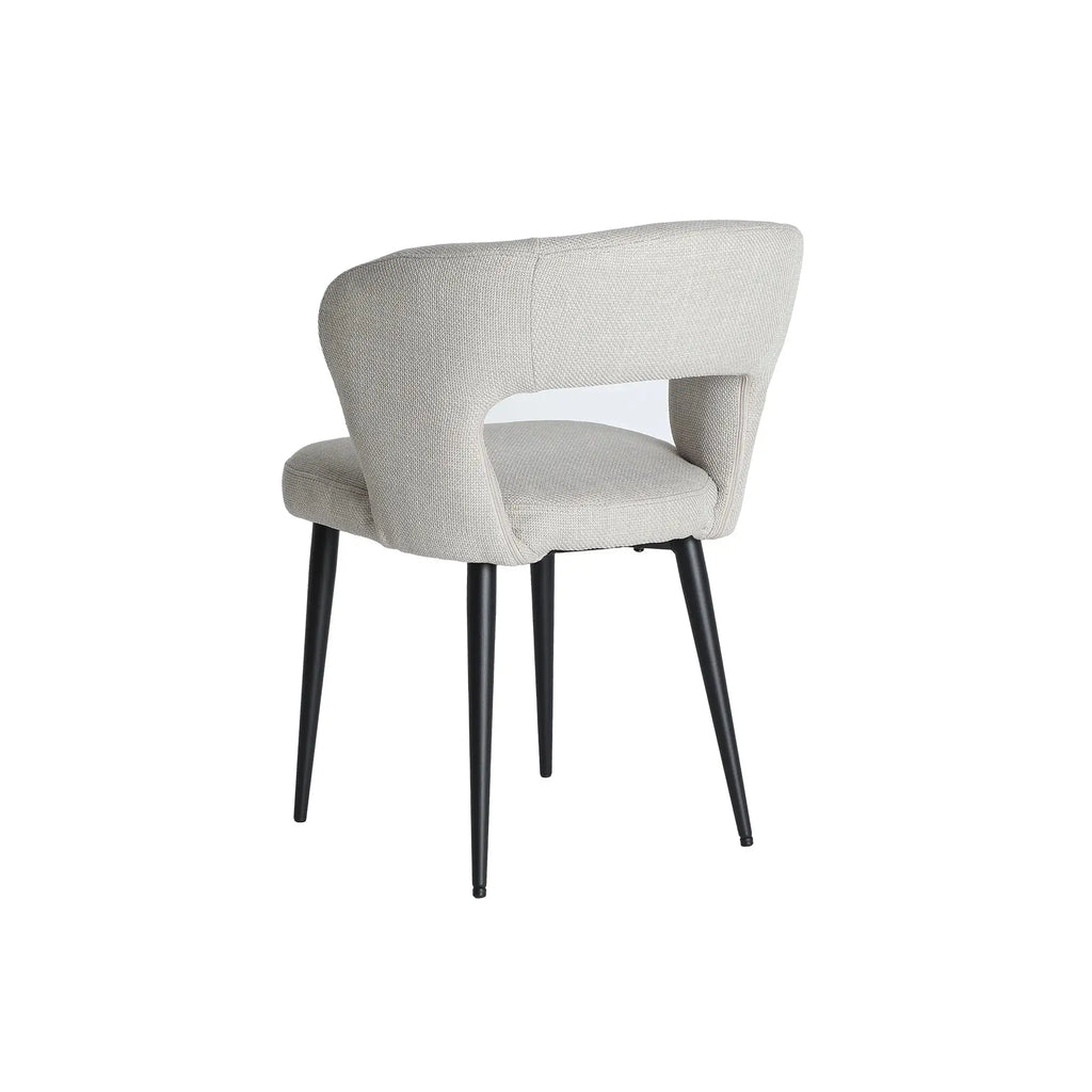 Chaise de Salle à Manger Tissu Beige FLAGNAC - 61 x 61 cm KODU