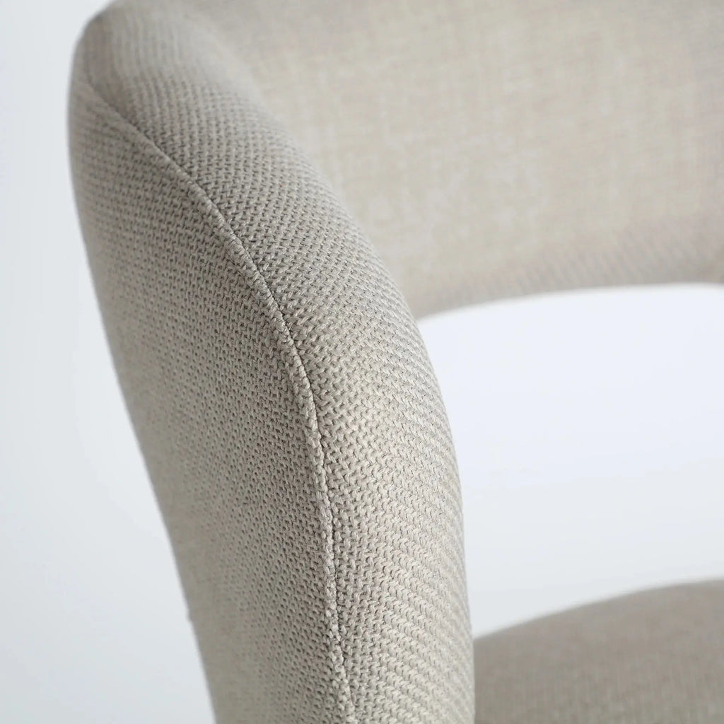 Chaise de Salle à Manger Tissu Beige FLAGNAC - 61 x 61 cm KODU