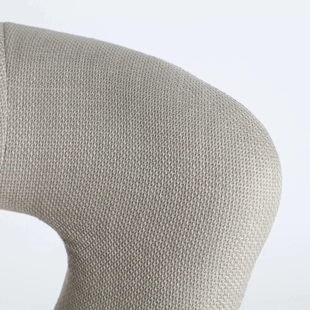 Chaise de Salle à Manger Tissu Beige FLAGNAC - 61 x 61 cm KODU