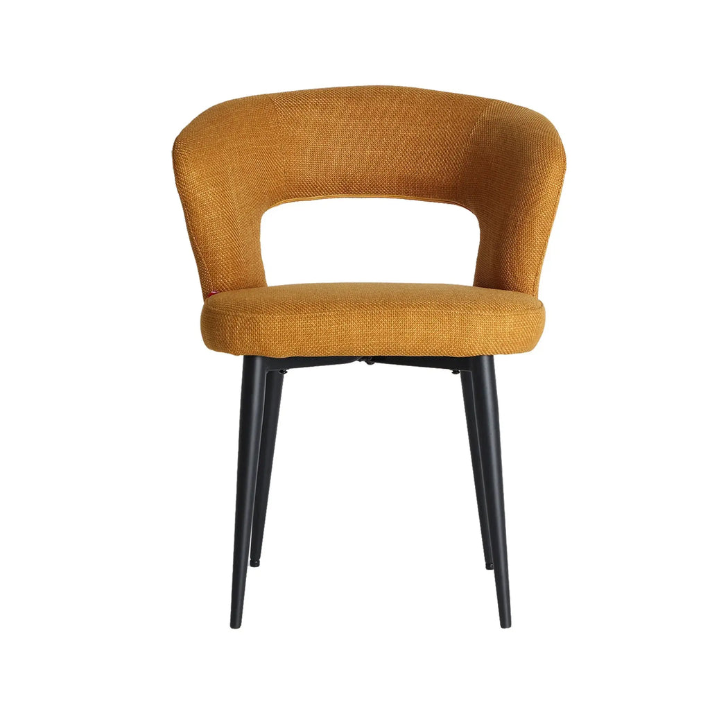 Chaise de Salle à Manger Tissu Moutarde FLAGNAC - 61 x 61 cm KODU