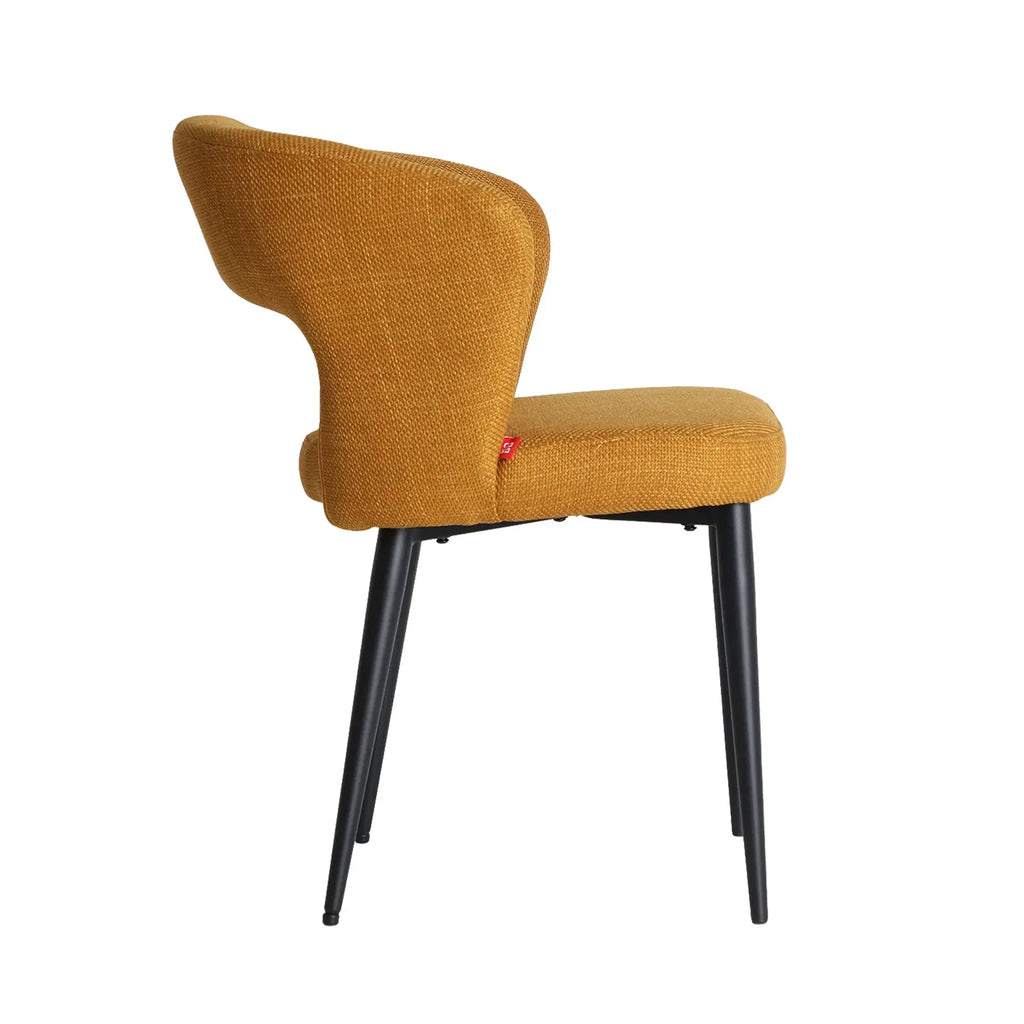 Chaise de Salle à Manger Tissu Moutarde FLAGNAC - 61 x 61 cm KODU