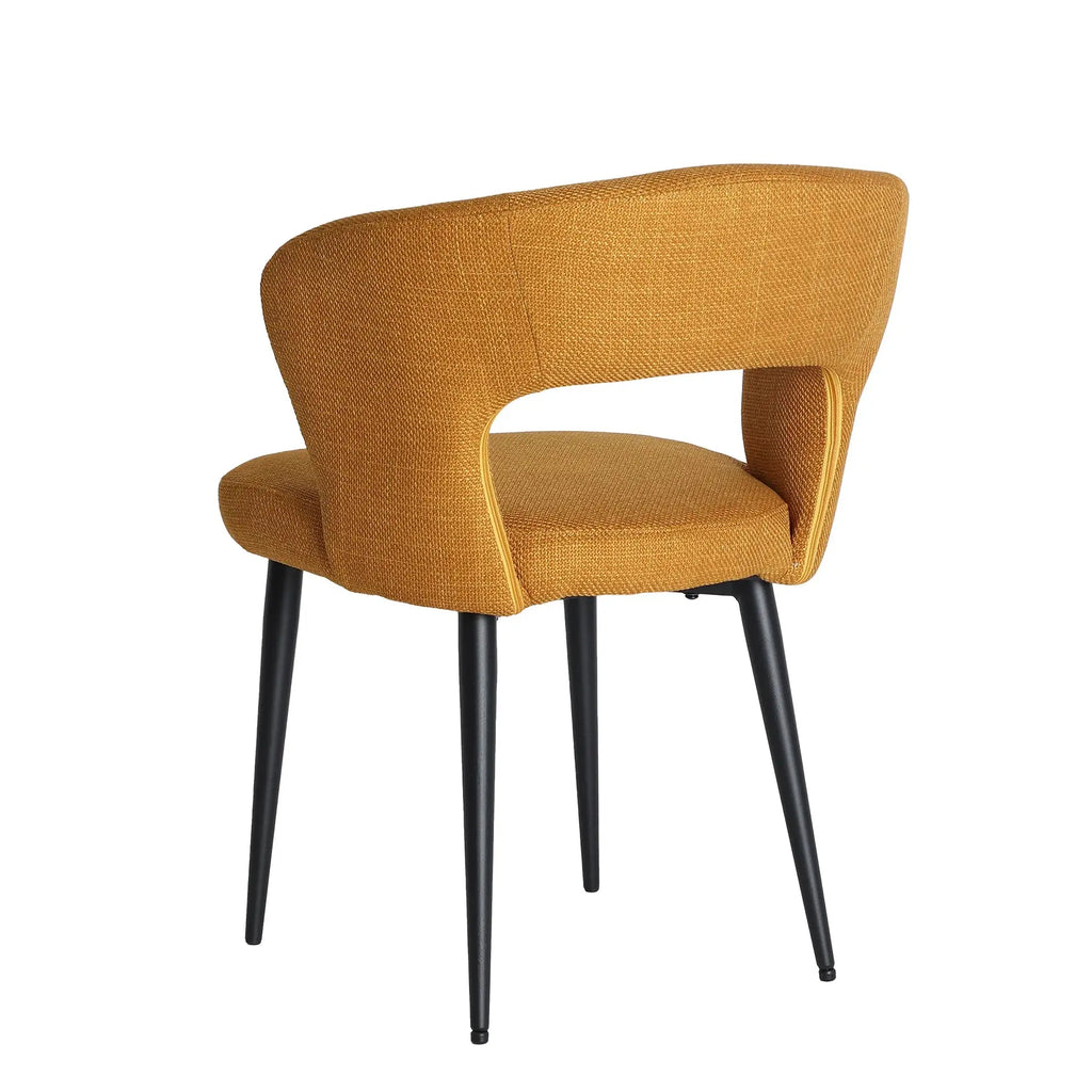 Chaise de Salle à Manger Tissu Moutarde FLAGNAC - 61 x 61 cm KODU