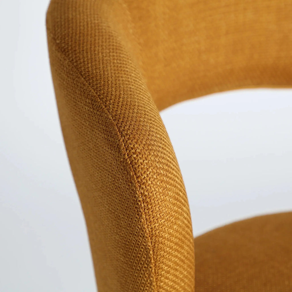 Chaise de Salle à Manger Tissu Moutarde FLAGNAC - 61 x 61 cm KODU