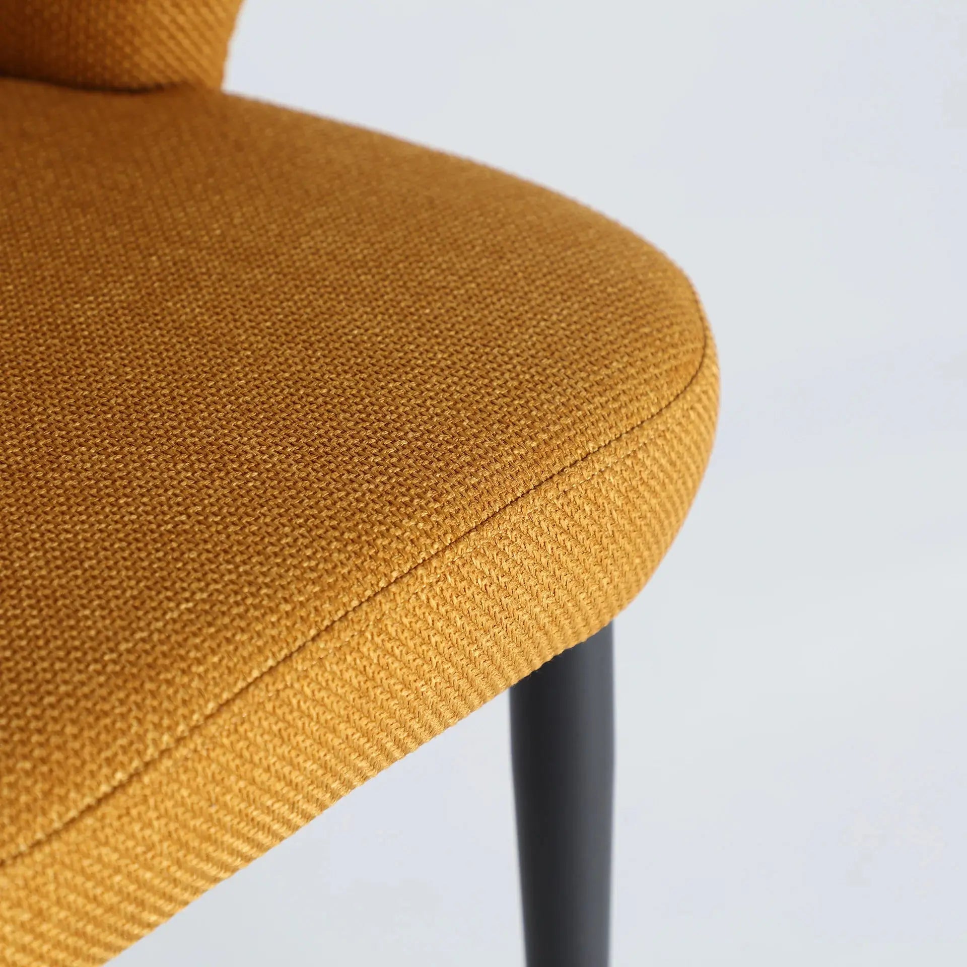 Chaise de Salle à Manger Tissu Moutarde FLAGNAC - 61 x 61 cm KODU
