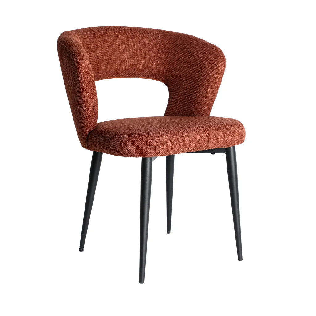 Chaise de Salle à Manger Tissu Rouge FLAGNAC - 61 x 61 cm KODU