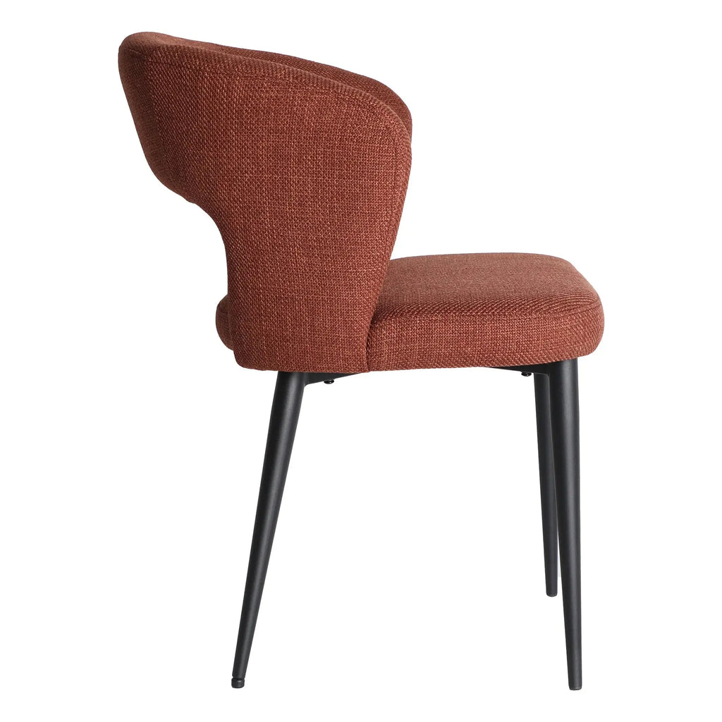 Chaise de Salle à Manger Tissu Rouge FLAGNAC - 61 x 61 cm KODU