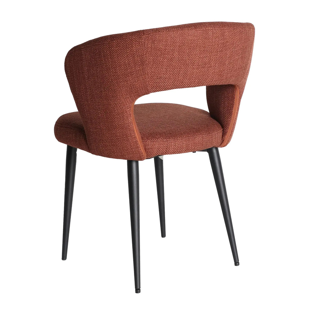Chaise de Salle à Manger Tissu Rouge FLAGNAC - 61 x 61 cm KODU