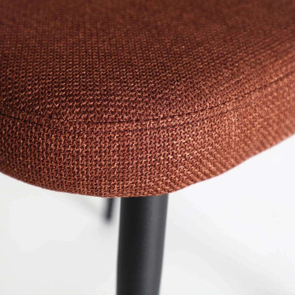 Chaise de Salle à Manger Tissu Rouge FLAGNAC - 61 x 61 cm KODU