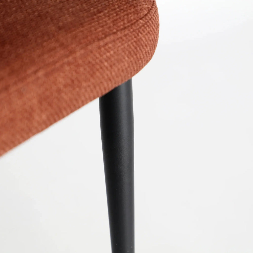 Chaise de Salle à Manger Tissu Rouge FLAGNAC - 61 x 61 cm KODU