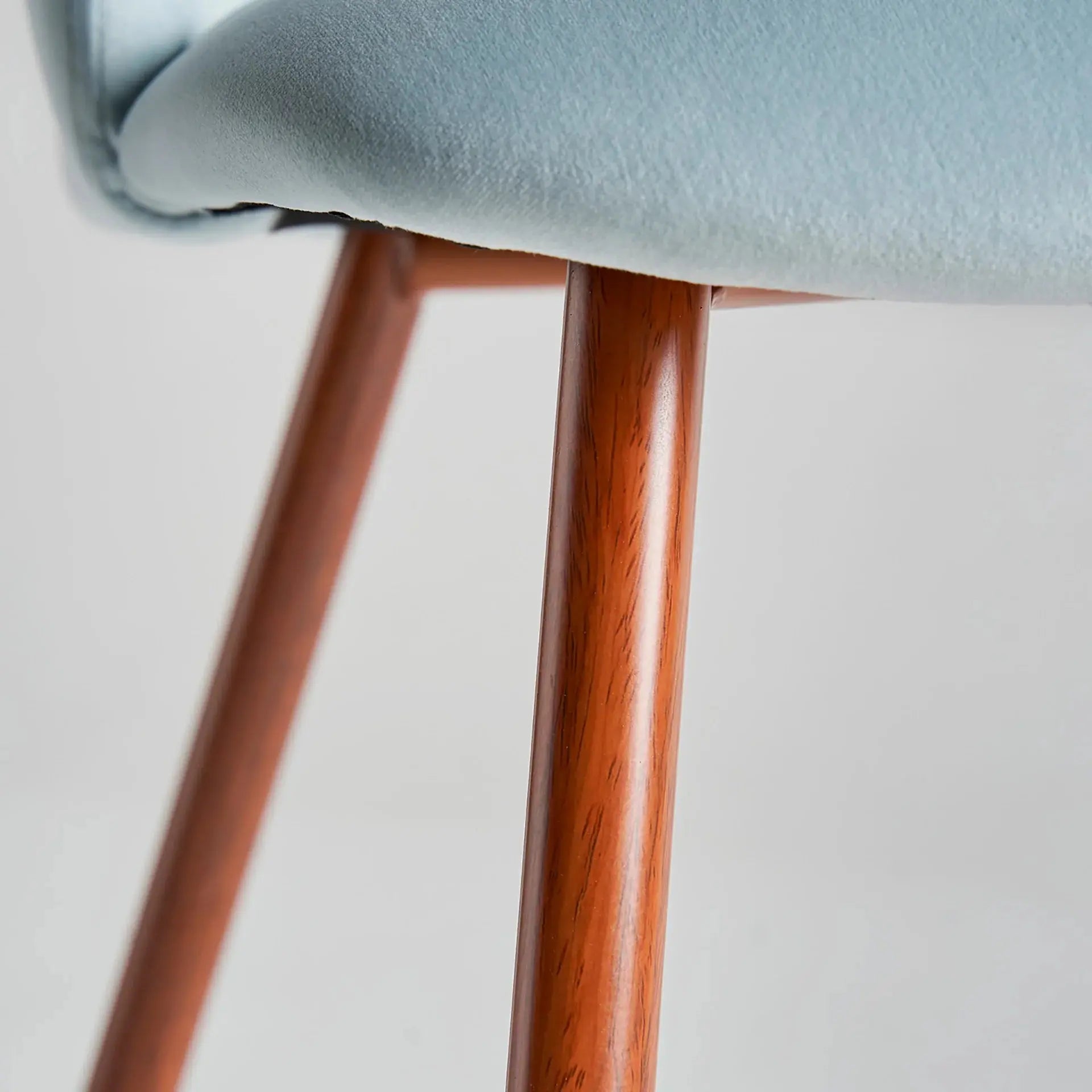 Chaise de Salle à Manger Tissu Velours Bleu Clair LULA - 50 x 55 cm KODU