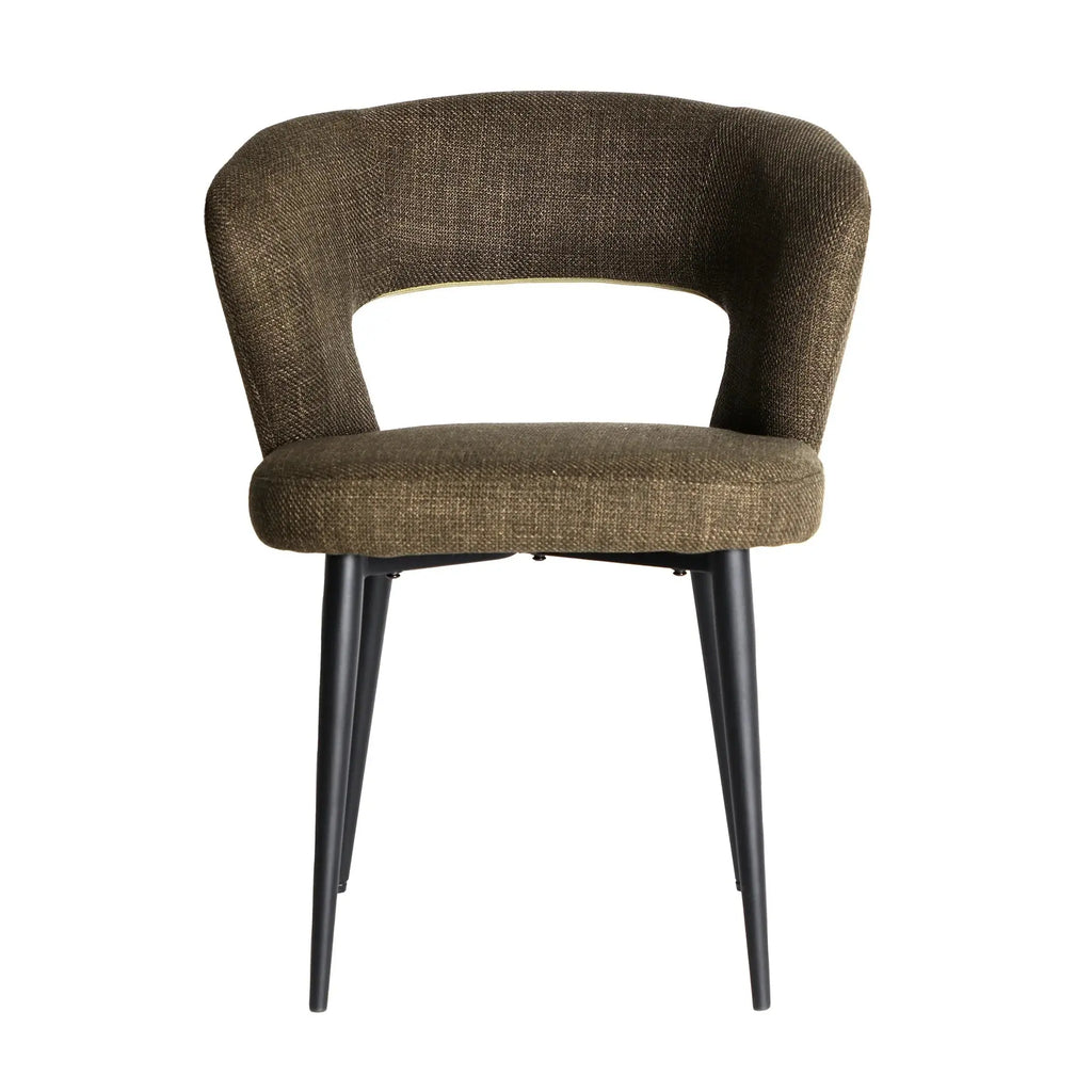 Chaise de Salle à Manger Tissu Vert FLAGNAC - 61 x 61 cm KODU