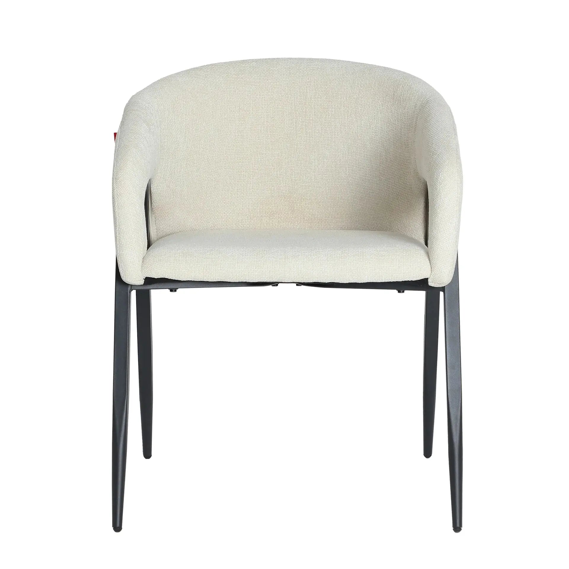 Chaise de Salle à Manger avec Accoudoirs Blanc Cassé AREN - 55 x 58 cm KODU
