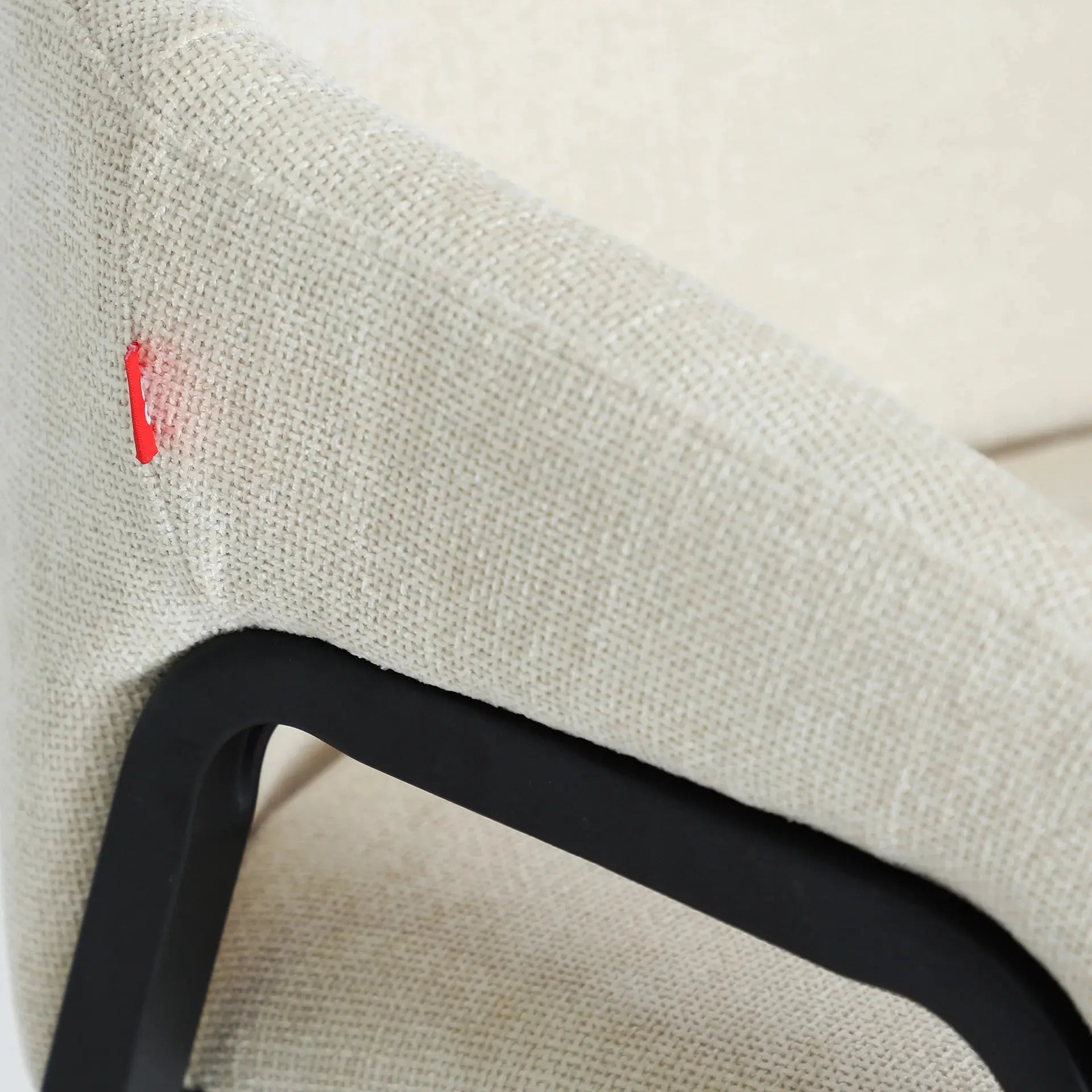 Chaise de Salle à Manger avec Accoudoirs Blanc Cassé AREN - 55 x 58 cm KODU