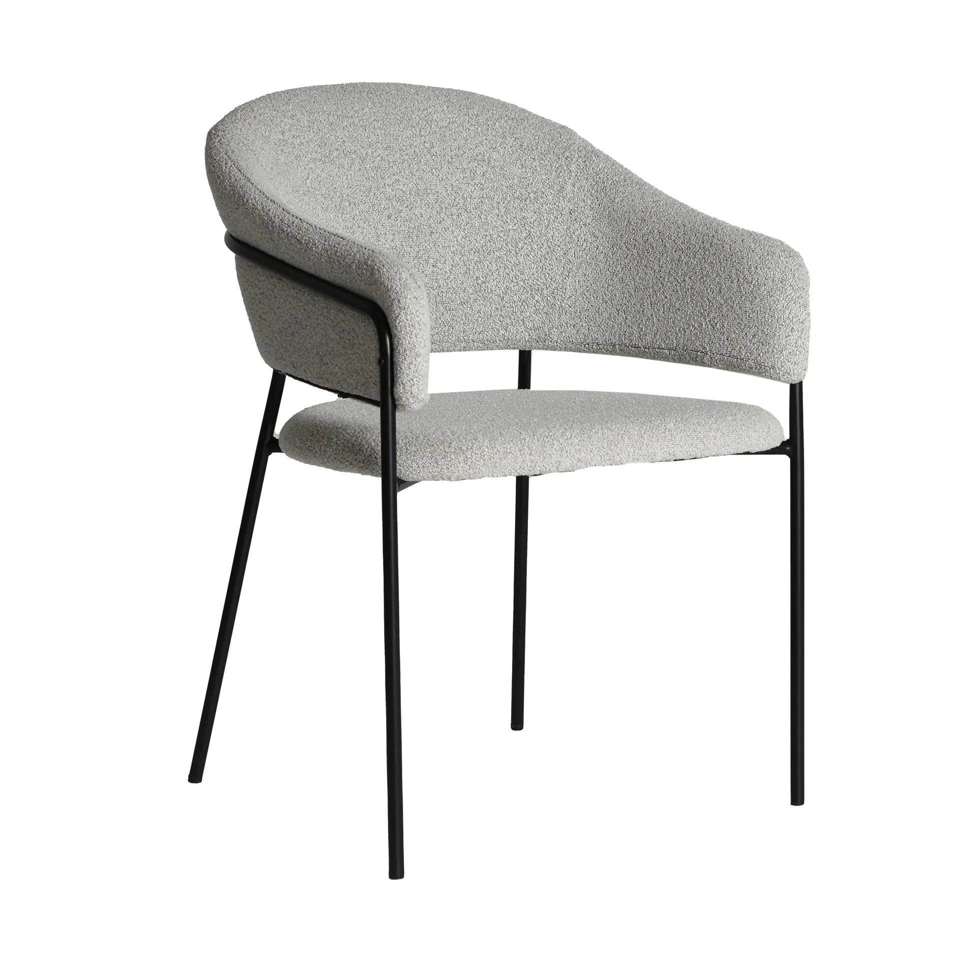 Chaise de Salle à Manger avec Accoudoirs Gris BIKAL - 57 x 58 cm KODU