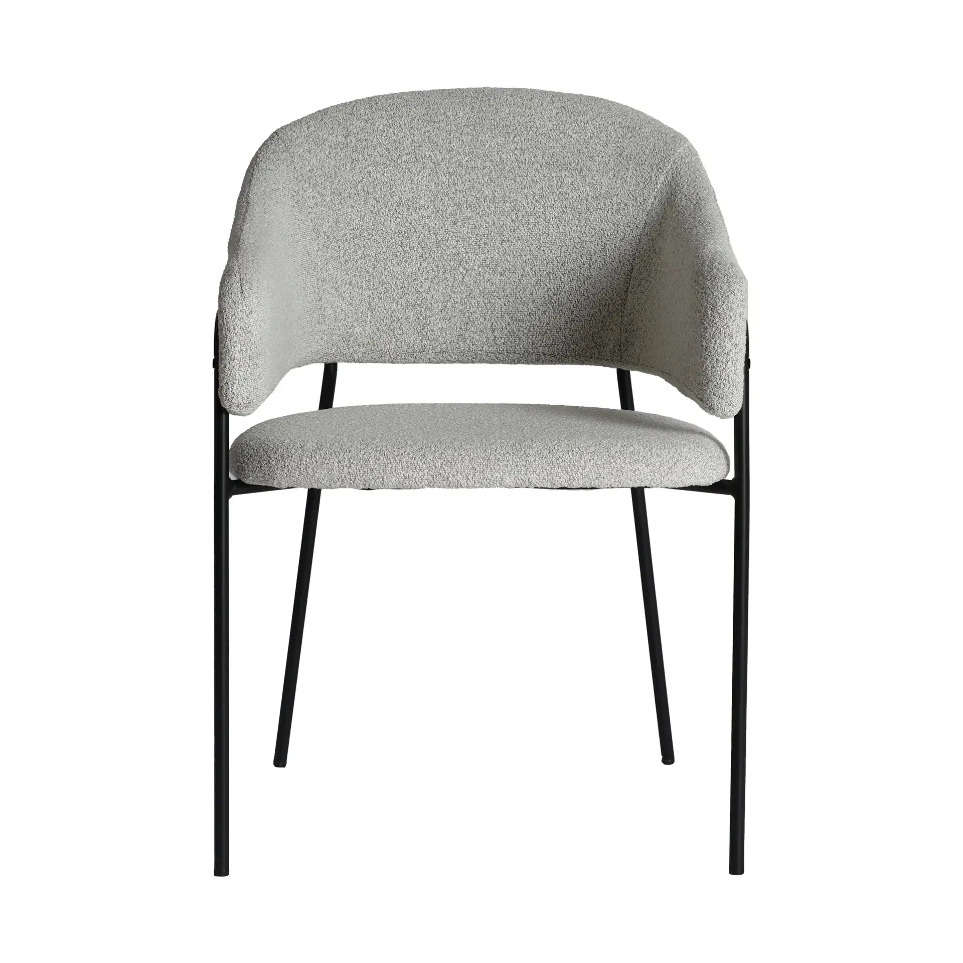 Chaise de Salle à Manger avec Accoudoirs Gris BIKAL - 57 x 58 cm KODU
