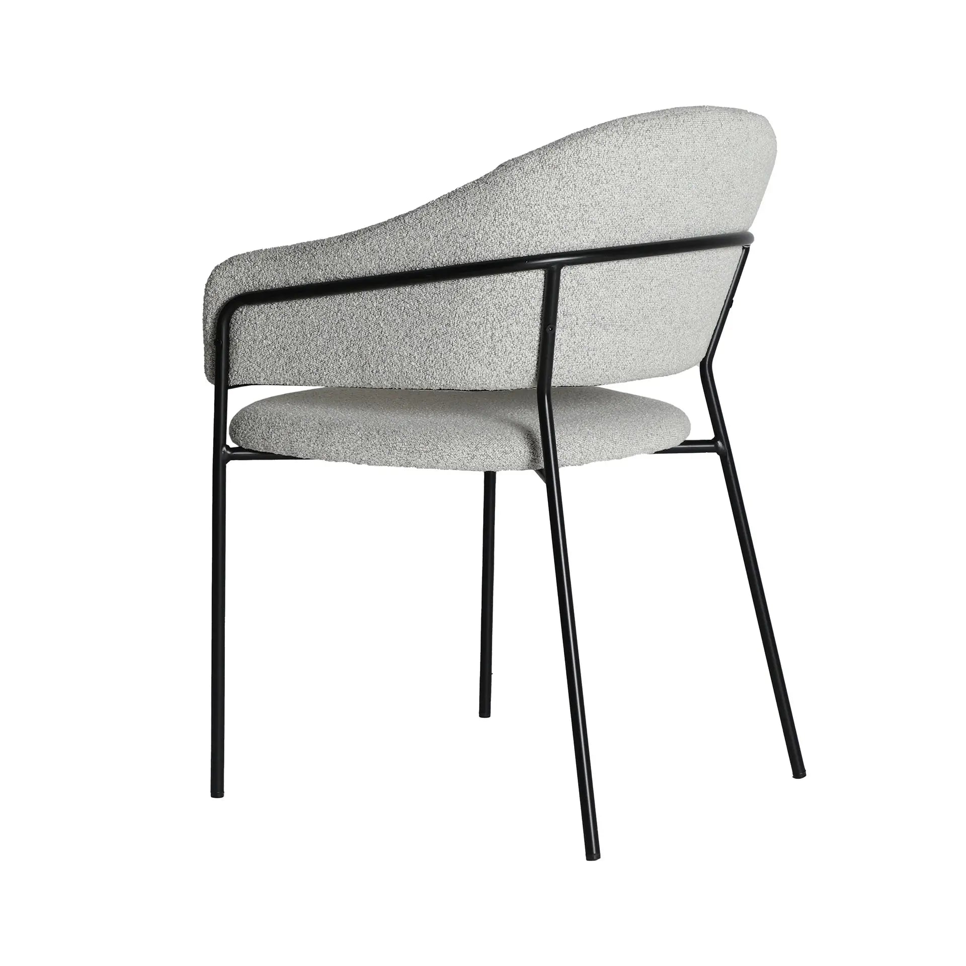 Chaise de Salle à Manger avec Accoudoirs Gris BIKAL - 57 x 58 cm KODU