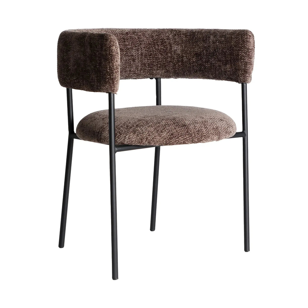 Chaise de Salle à Manger avec Accoudoirs Marron ALLENC - 59 x 59 cm KODU