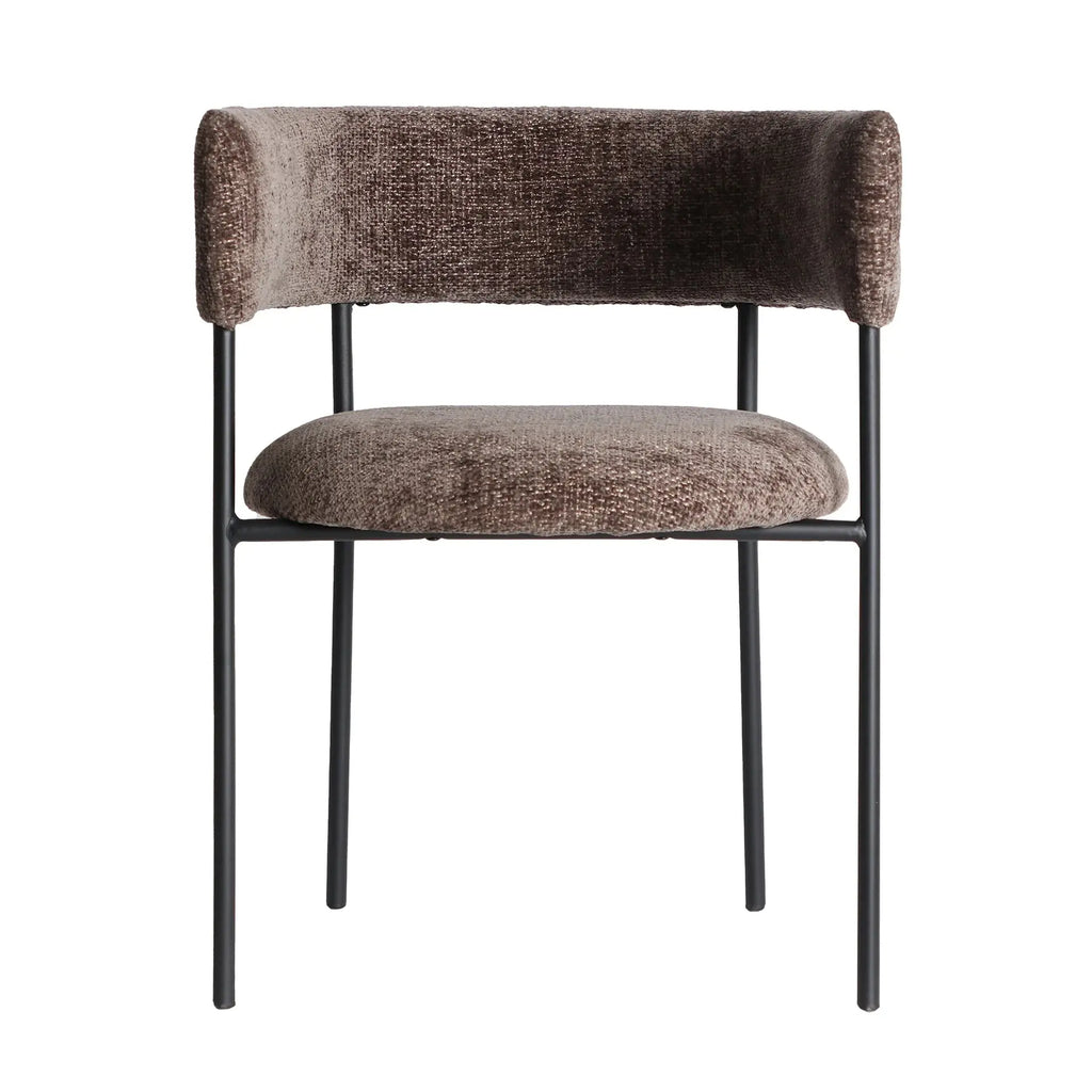 Chaise de Salle à Manger avec Accoudoirs Marron ALLENC - 59 x 59 cm KODU