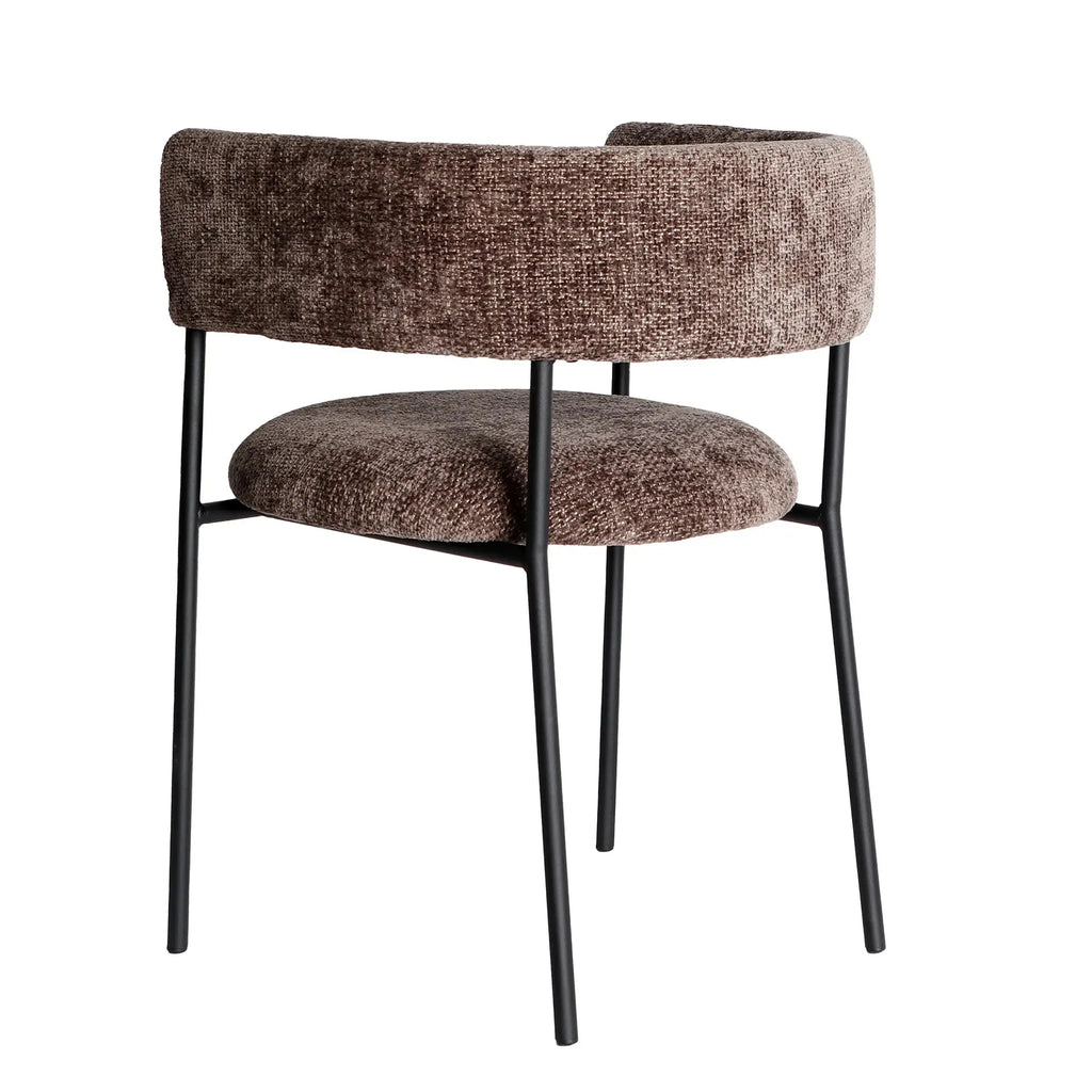 Chaise de Salle à Manger avec Accoudoirs Marron ALLENC - 59 x 59 cm KODU