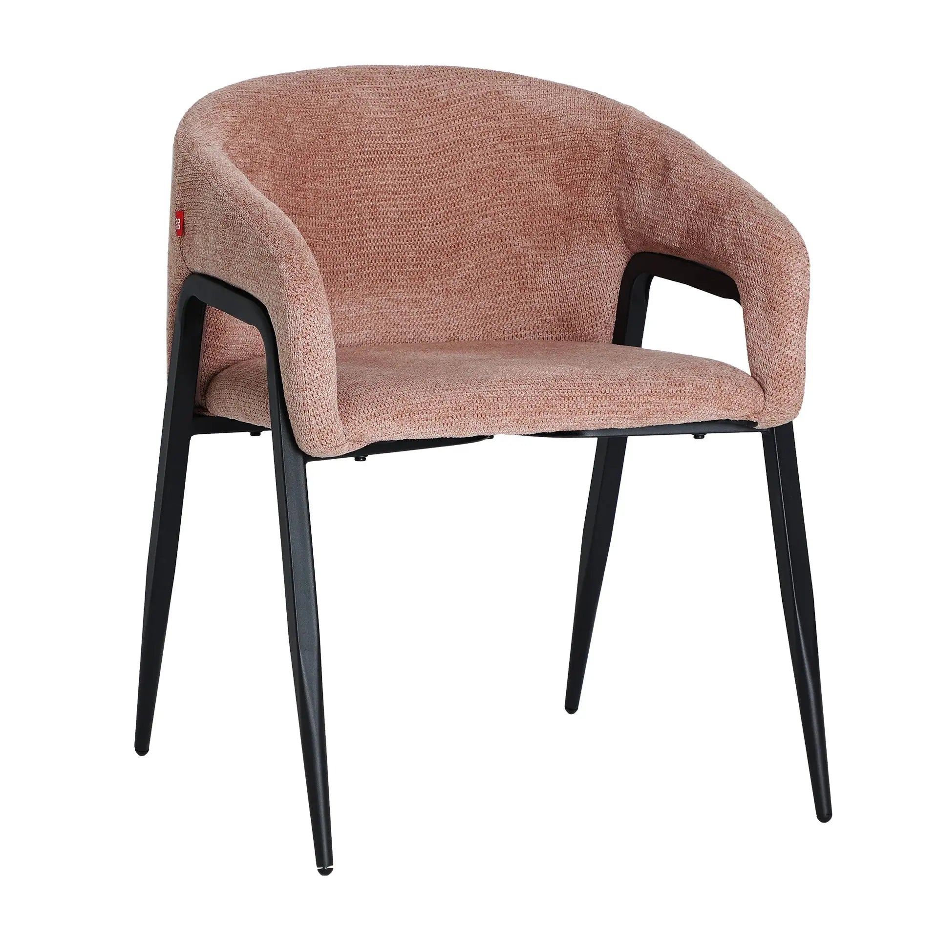 Chaise de Salle à Manger avec Accoudoirs Rose Pâle AREN - 55 x 58 cm KODU
