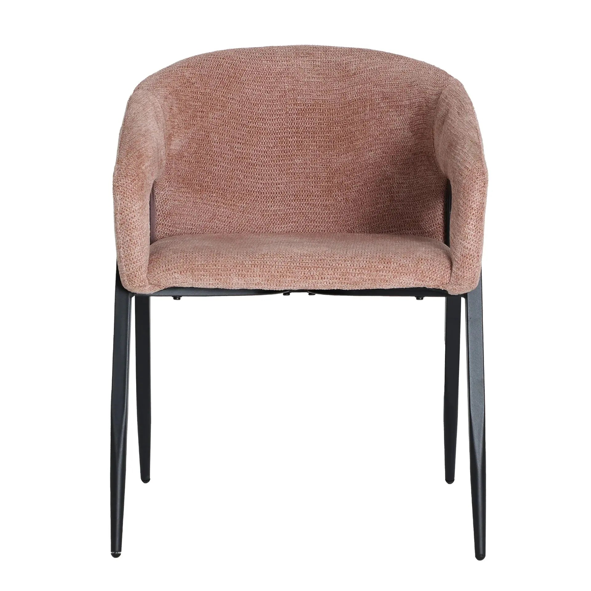 Chaise de Salle à Manger avec Accoudoirs Rose Pâle AREN - 55 x 58 cm KODU