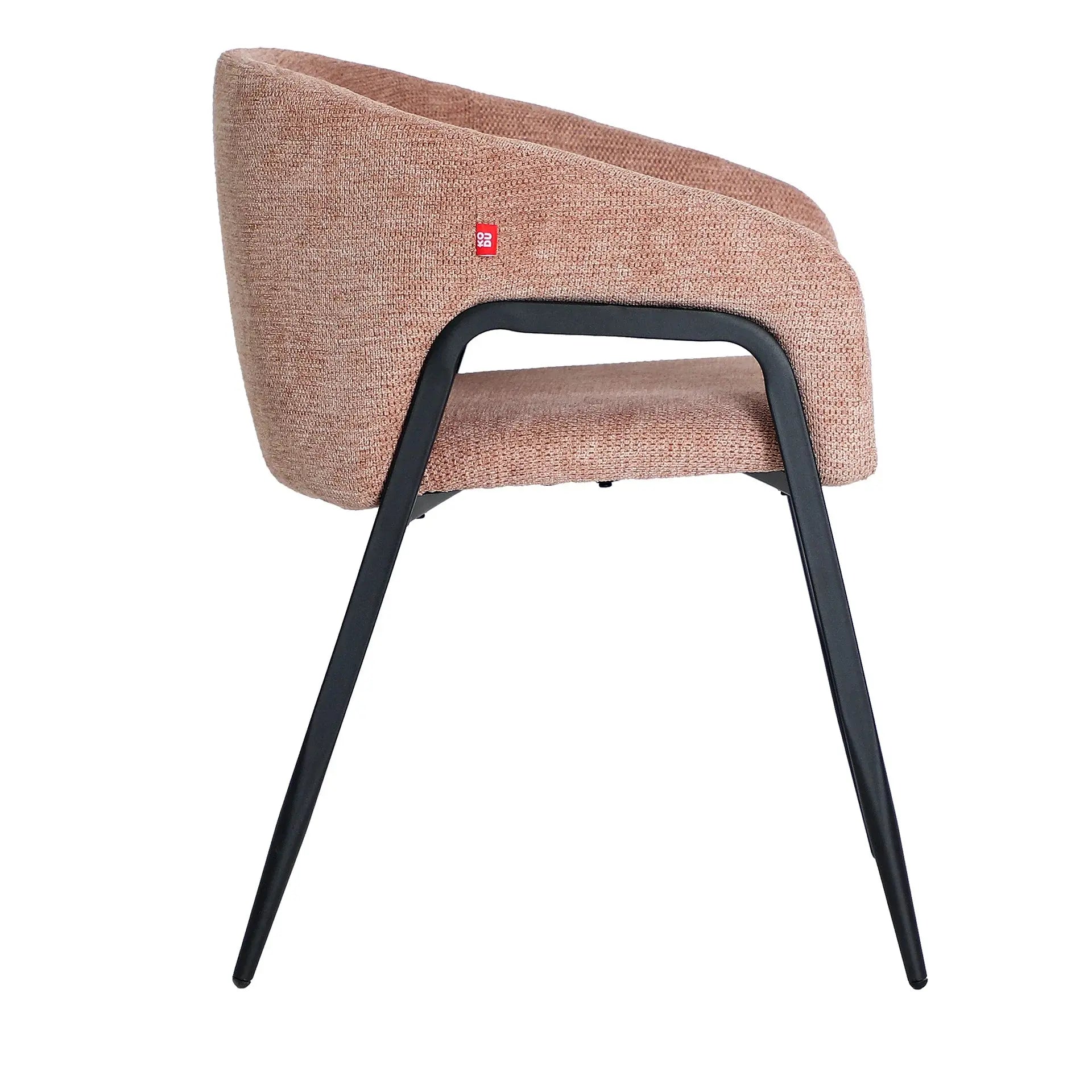 Chaise de Salle à Manger avec Accoudoirs Rose Pâle AREN - 55 x 58 cm KODU