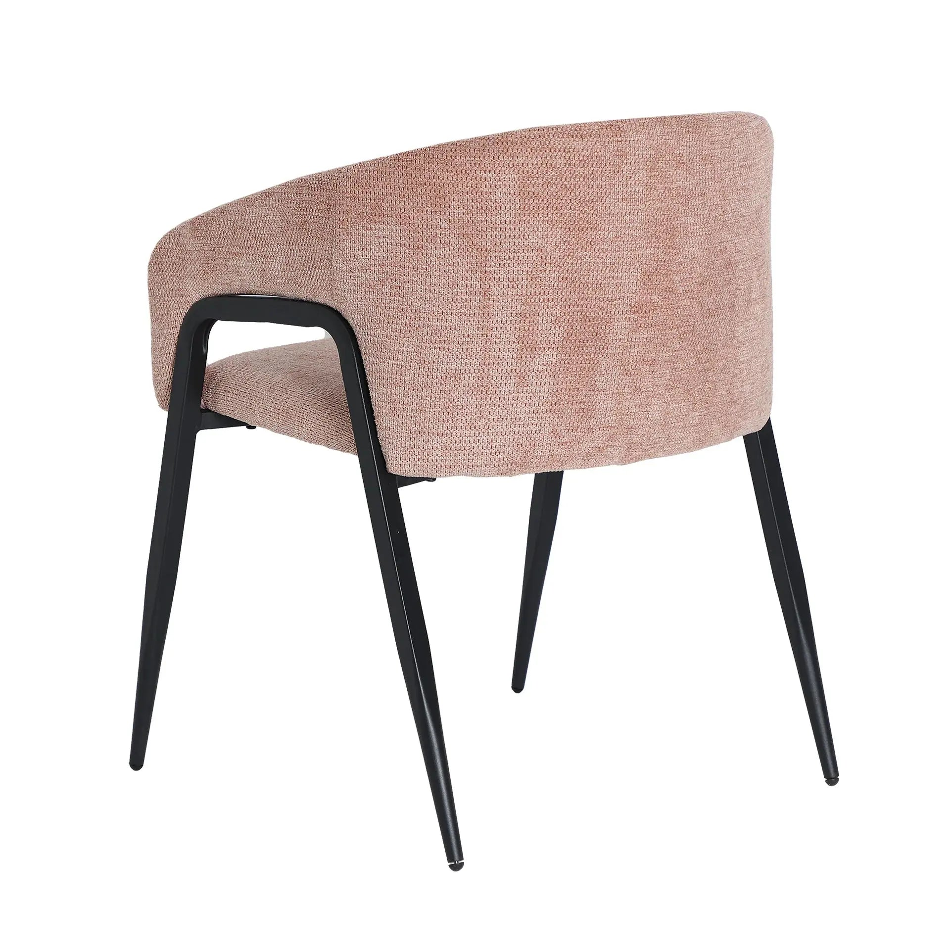 Chaise de Salle à Manger avec Accoudoirs Rose Pâle AREN - 55 x 58 cm KODU
