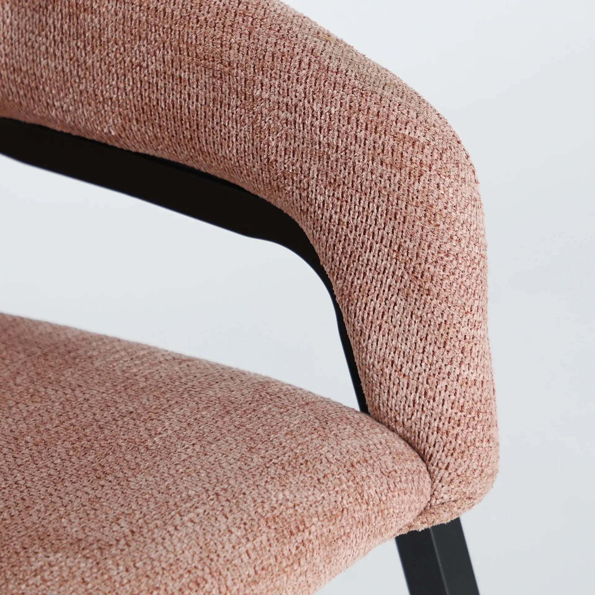 Chaise de Salle à Manger avec Accoudoirs Rose Pâle AREN - 55 x 58 cm KODU