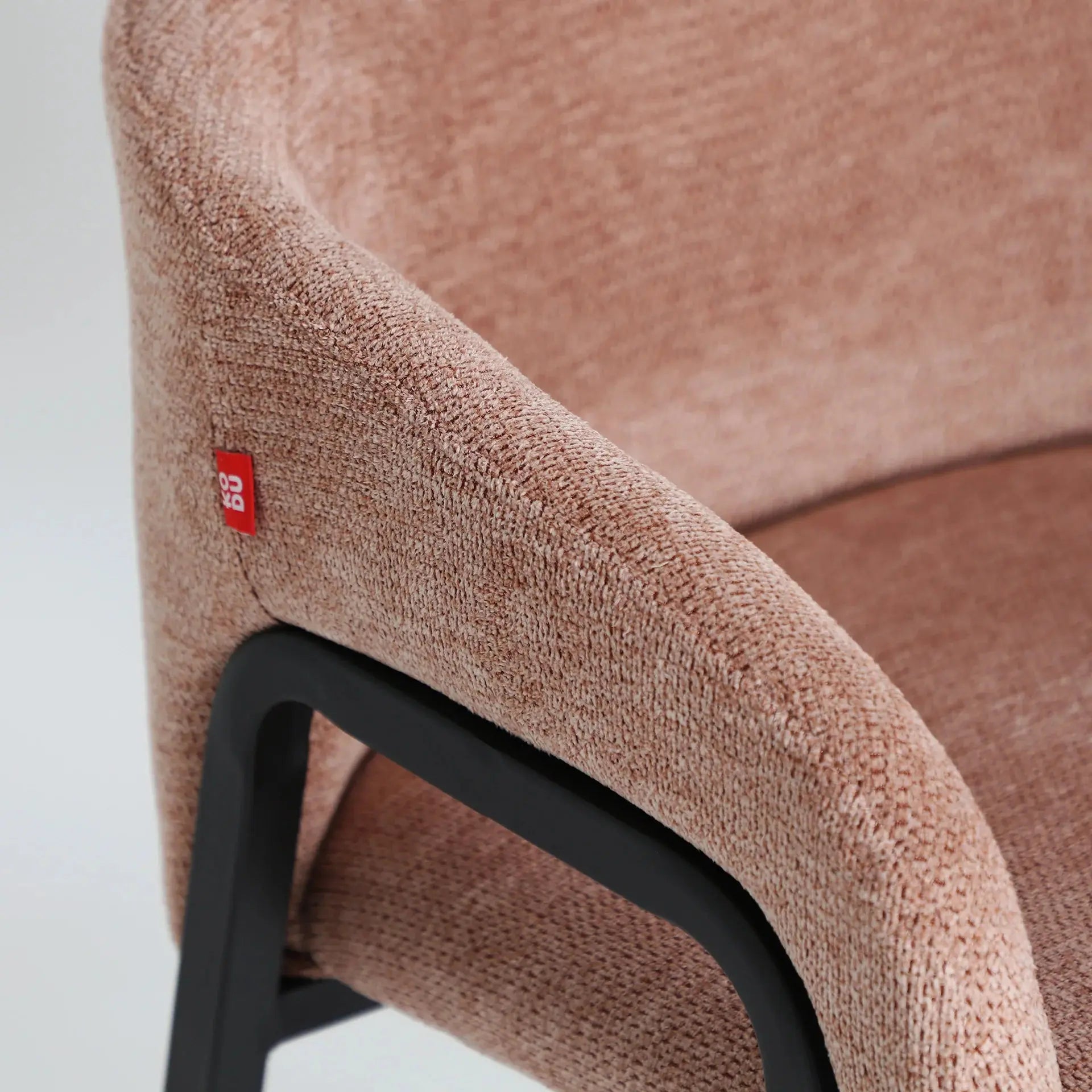 Chaise de Salle à Manger avec Accoudoirs Rose Pâle AREN - 55 x 58 cm KODU