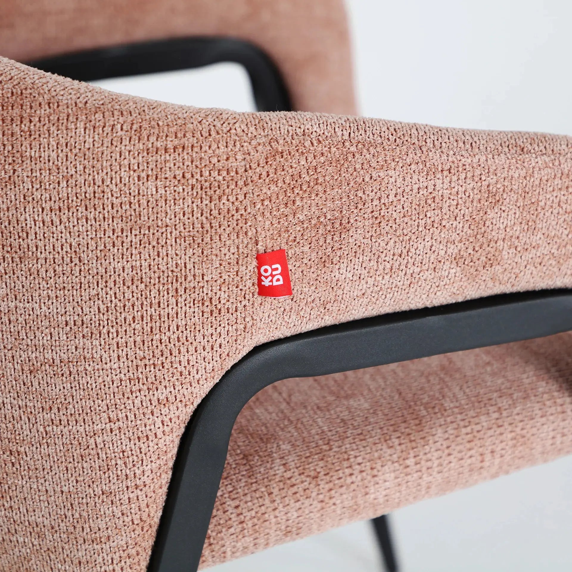 Chaise de Salle à Manger avec Accoudoirs Rose Pâle AREN - 55 x 58 cm KODU