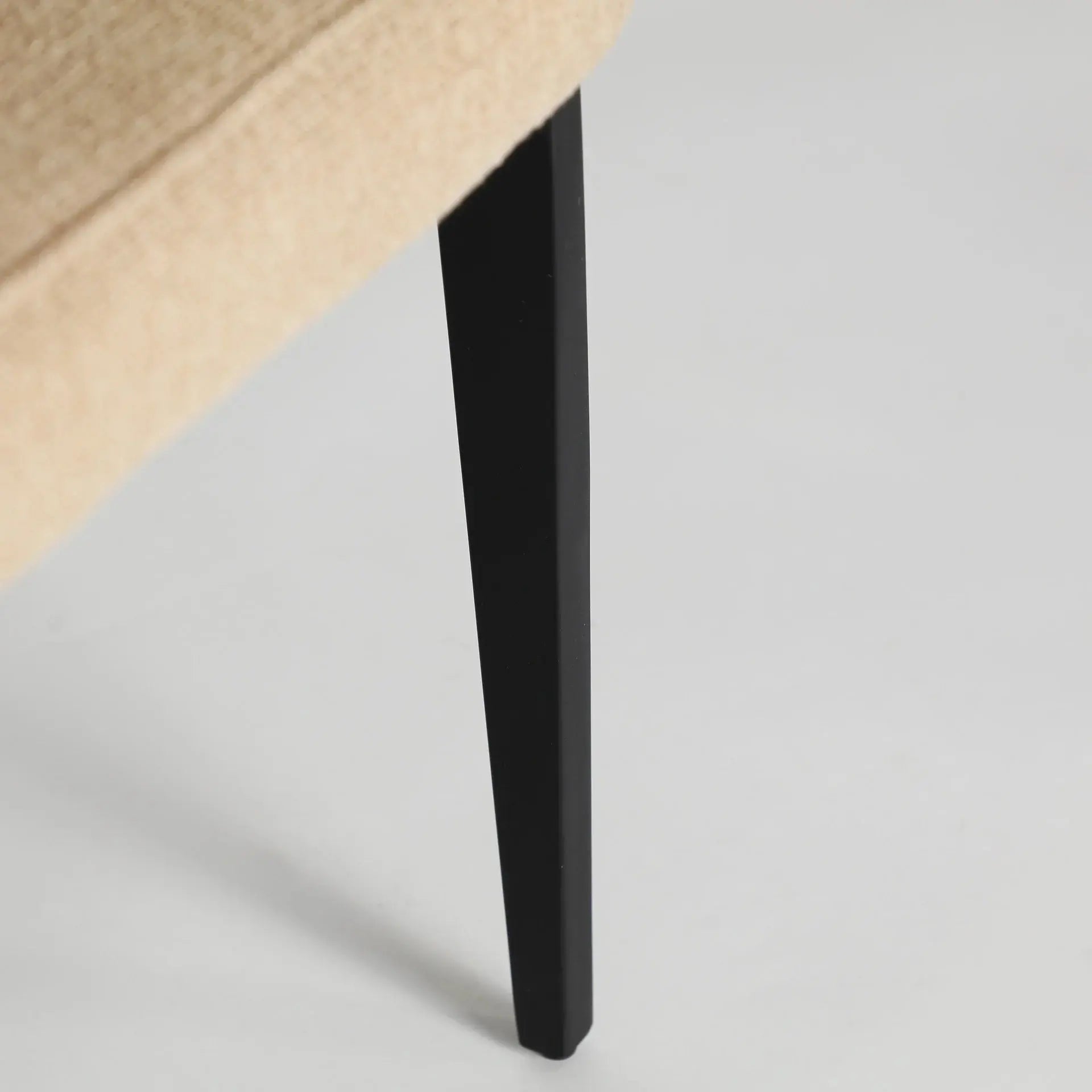 Chaise de Salle à Manger avec Accoudoirs Tissu Beige BRUGES - 59 x 60 cm KODU