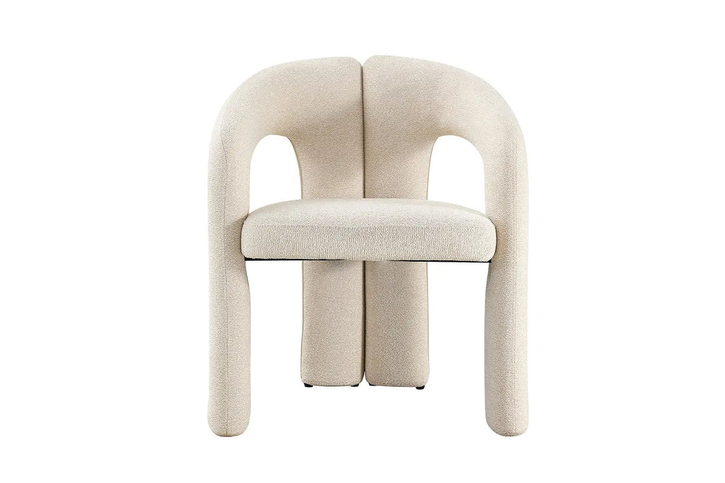 Chaise de Salle à Manger avec Accoudoirs en Tissu LANA - 63 x 62 cm Rousseau