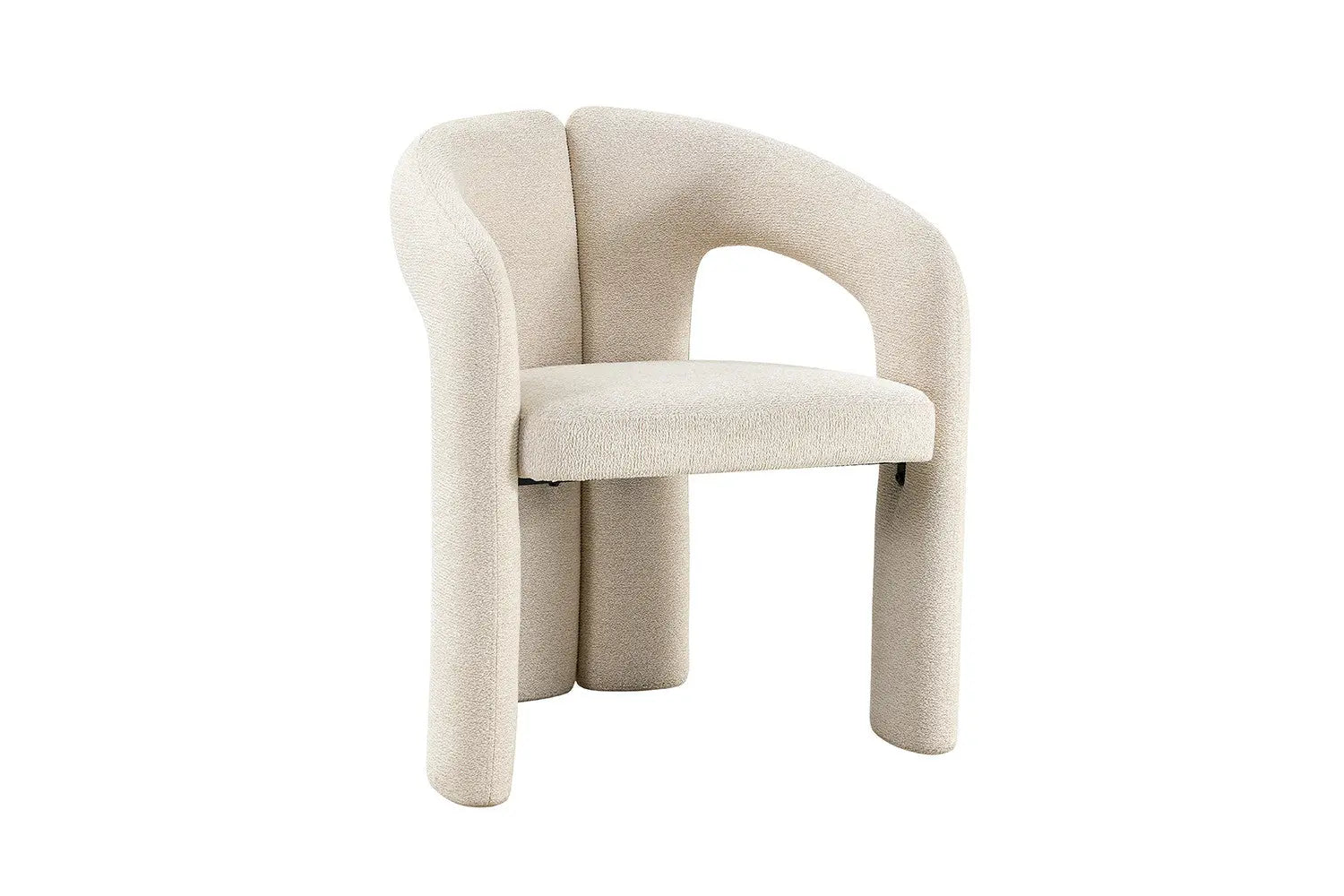 Chaise de Salle à Manger avec Accoudoirs en Tissu LANA - 63 x 62 cm Rousseau