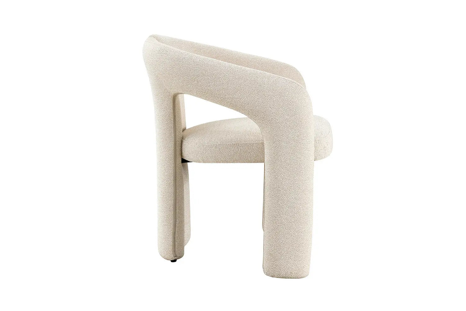 Chaise de Salle à Manger avec Accoudoirs en Tissu LANA - 63 x 62 cm Rousseau